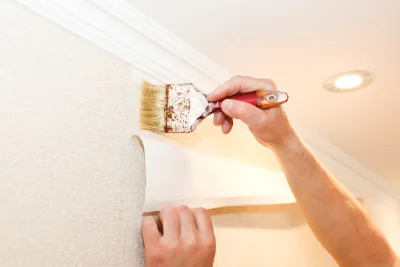 Pose de papier peint à Araujuzon — revêtements muraux et toiles de verre